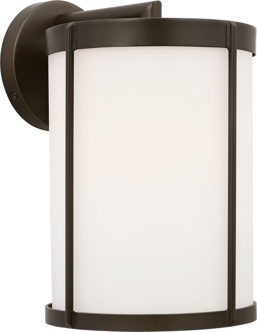 Luning Medium Lantern in Antique Bronze with Opal Etched Glass Bulb(s) Not Included