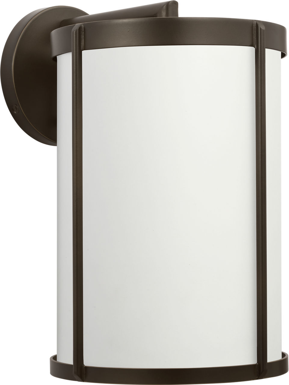 Luning Large Lantern in Antique Bronze with White Aluminum Shade Bulb(s) Included