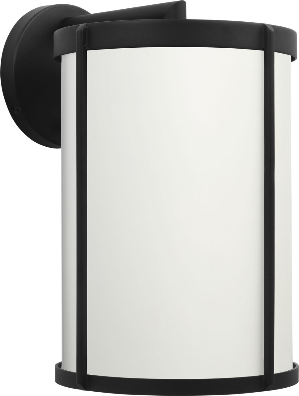 Luning Large Lantern in Textured Black with White Aluminum Shade Bulb(s) Not Included