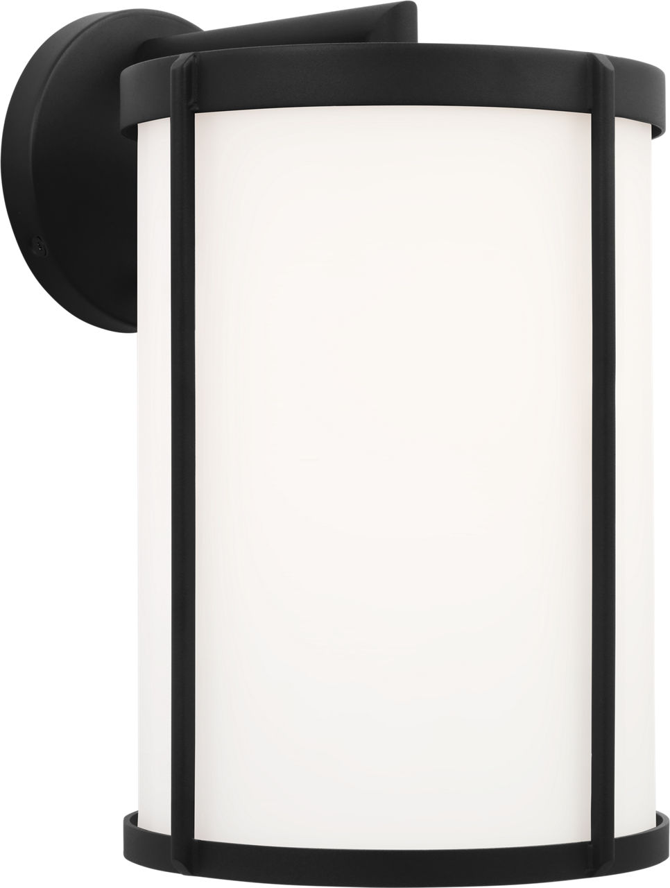 Luning Large Lantern Textured Black Opal Etched Glass