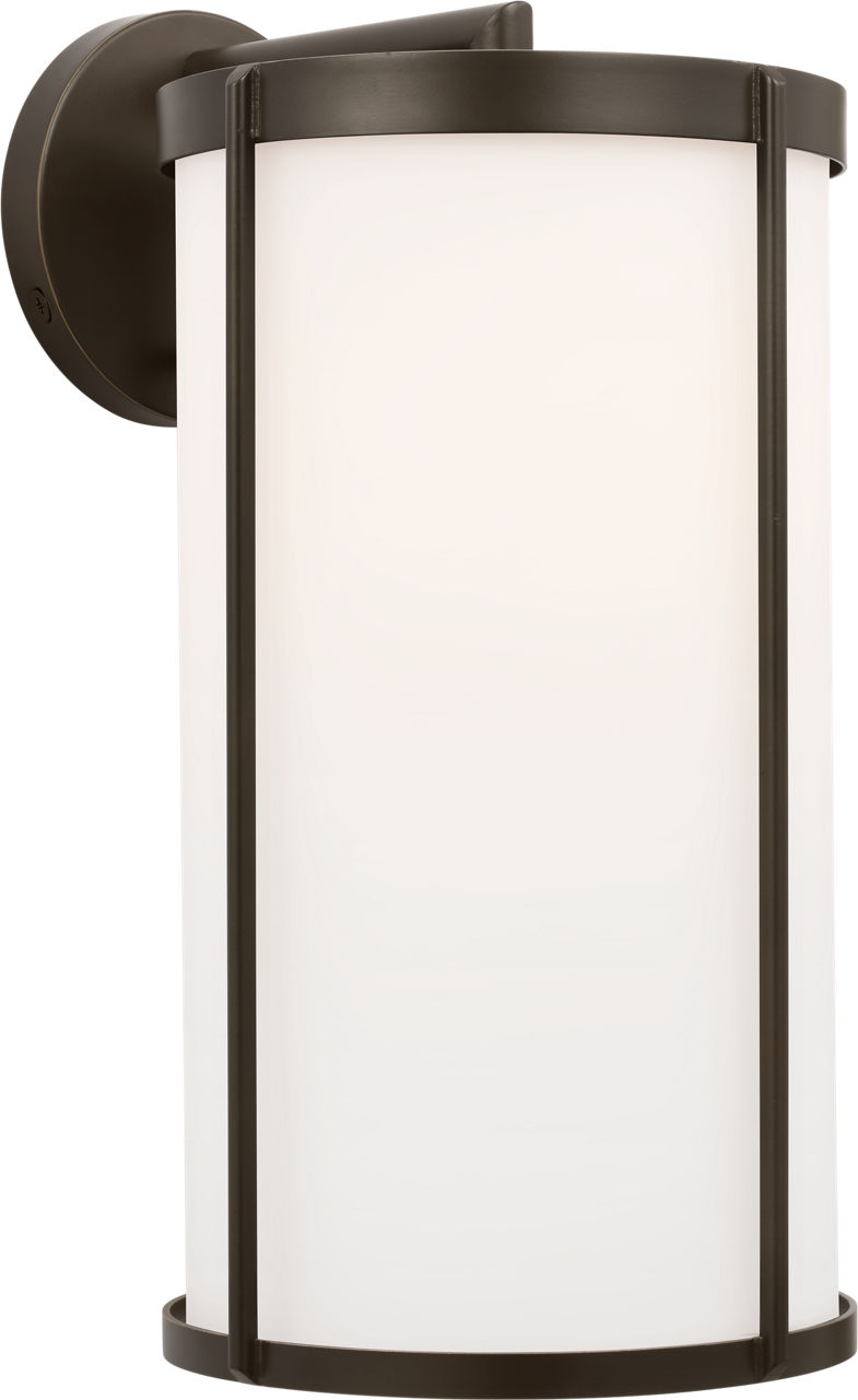 Luning Extra Large Lantern Antique Bronze Opal Etched Glass