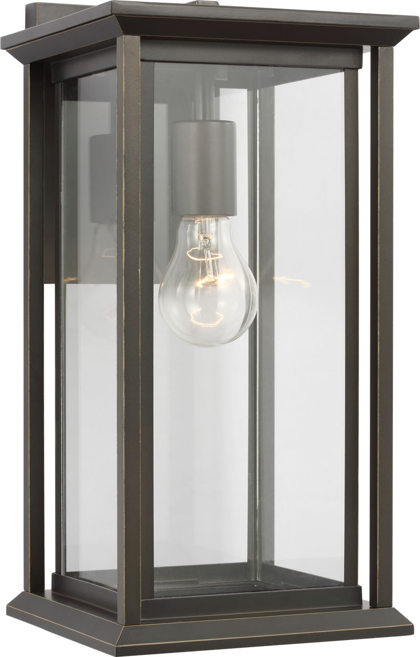 Audley Medium Lantern Antique Bronze Clear Glass