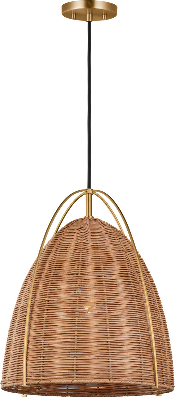 Norman Medium Wicker Pendant - GLP1081 | Visual Comfort