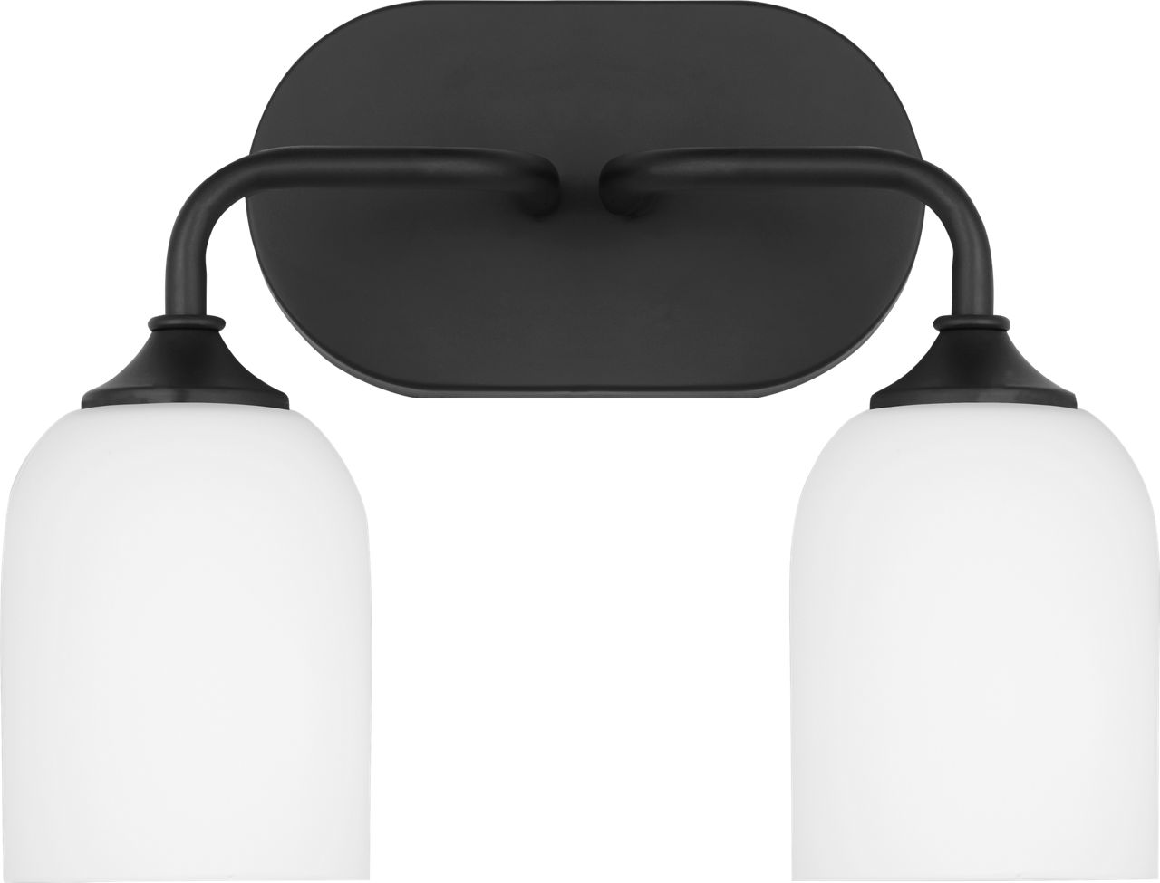 Emile Medium Vanity Midnight Black Bulbs Included