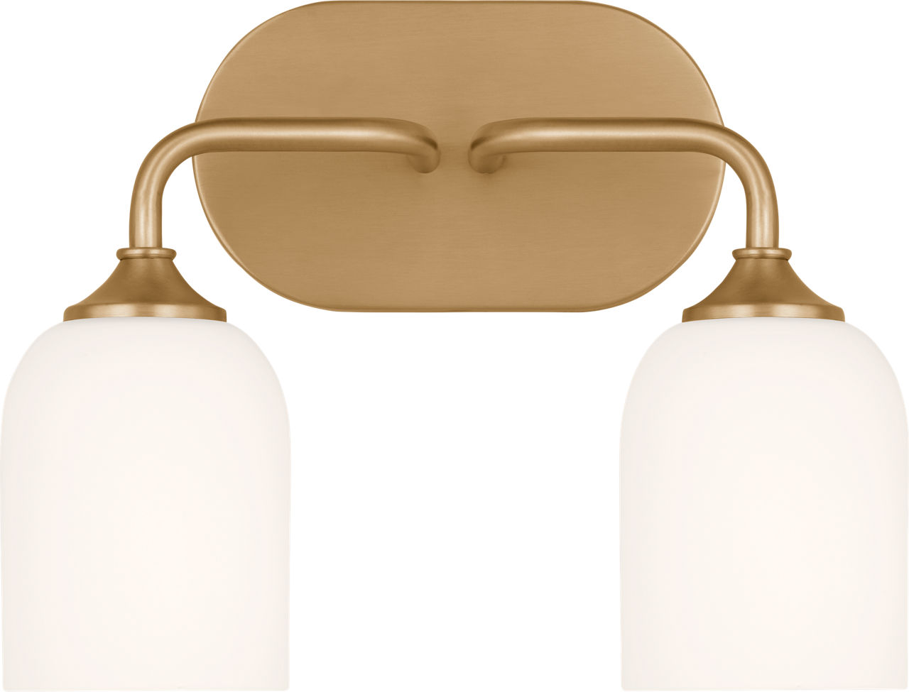 Emile Two Light Bath in Satin Brass Bulb(s) Not Included