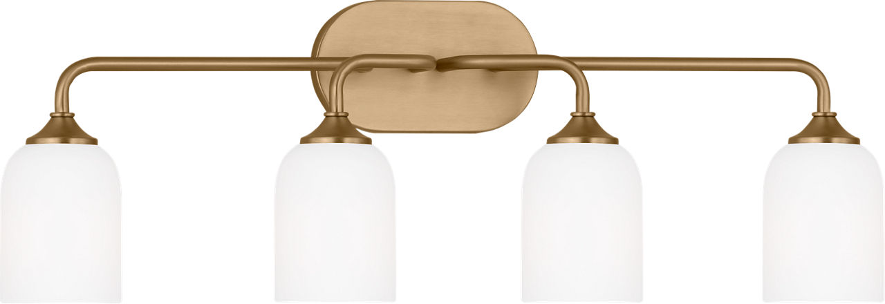 Emile Extra Large Vanity Satin Brass Bulbs Included