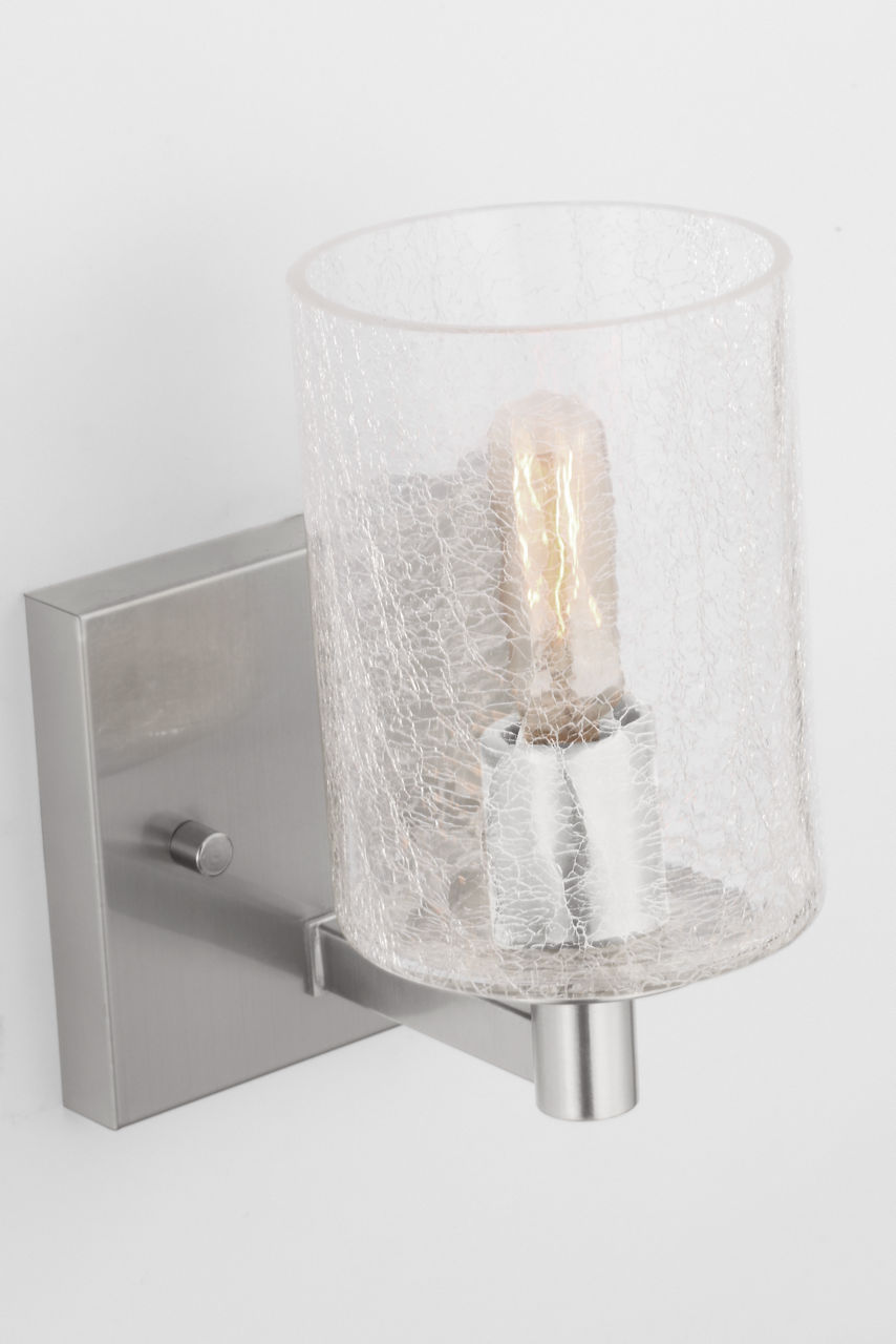 Parker One Light Wall / Bath Sconce Brushed Steel