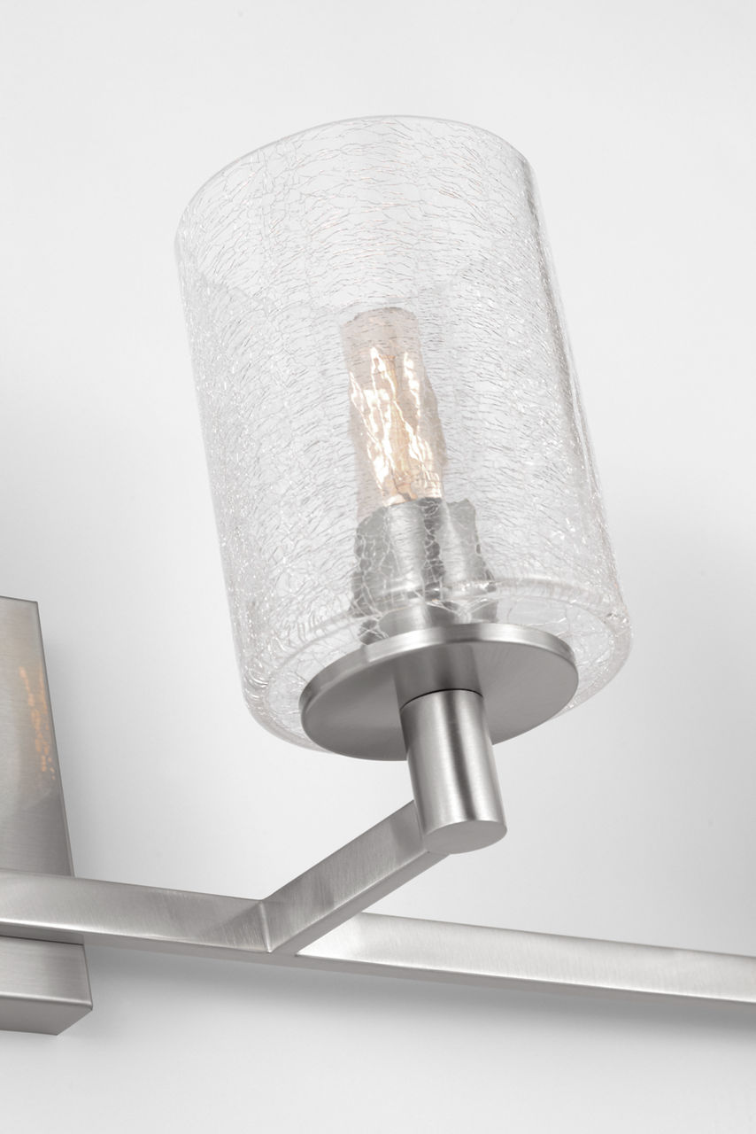 Parker Four Light Wall / Bath Brushed Steel