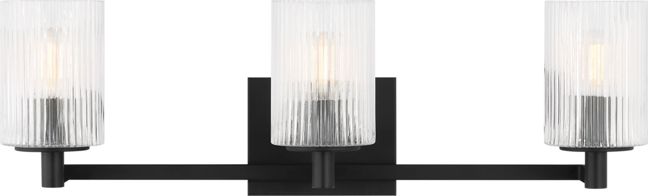 Lando Three Light Wall / Bath Midnight Black Bulbs Inc