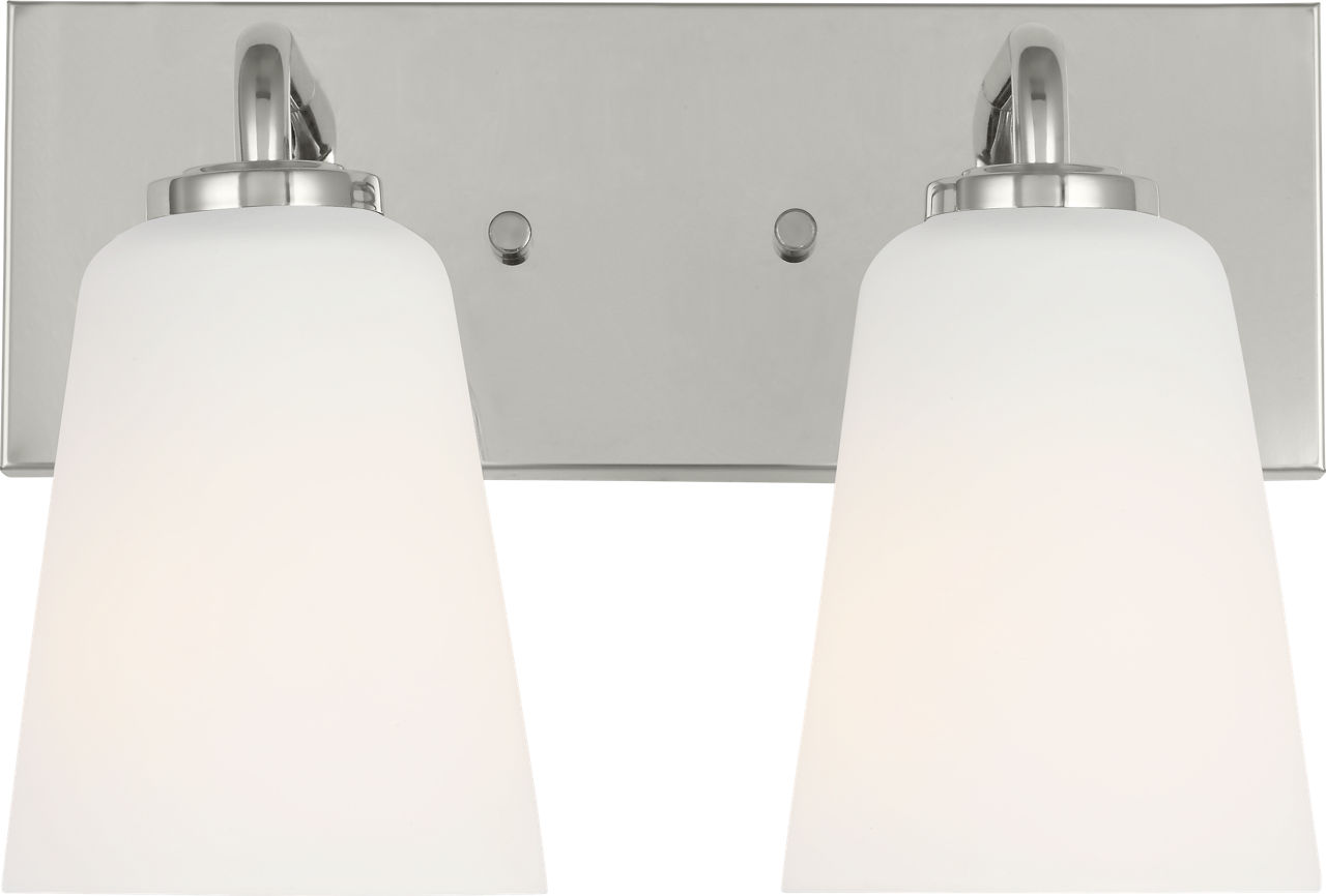 Miles Medium Vanity in Chrome with Etched Glass / White Inside Bulb(s) Not Included