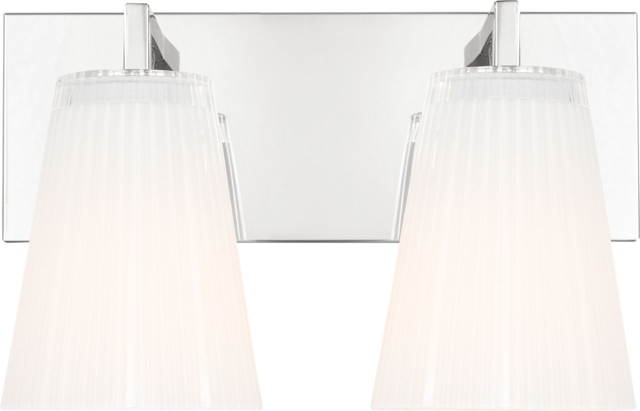 Upson Two Light Bath in Chrome Bulb(s) Not Included