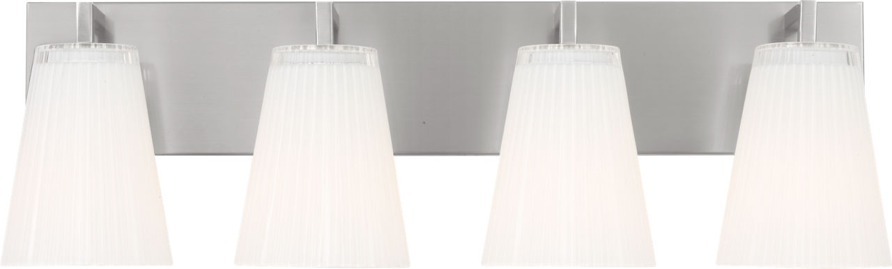 Upson Four Light Bath in Brushed Nickel Bulb(s) Not Included