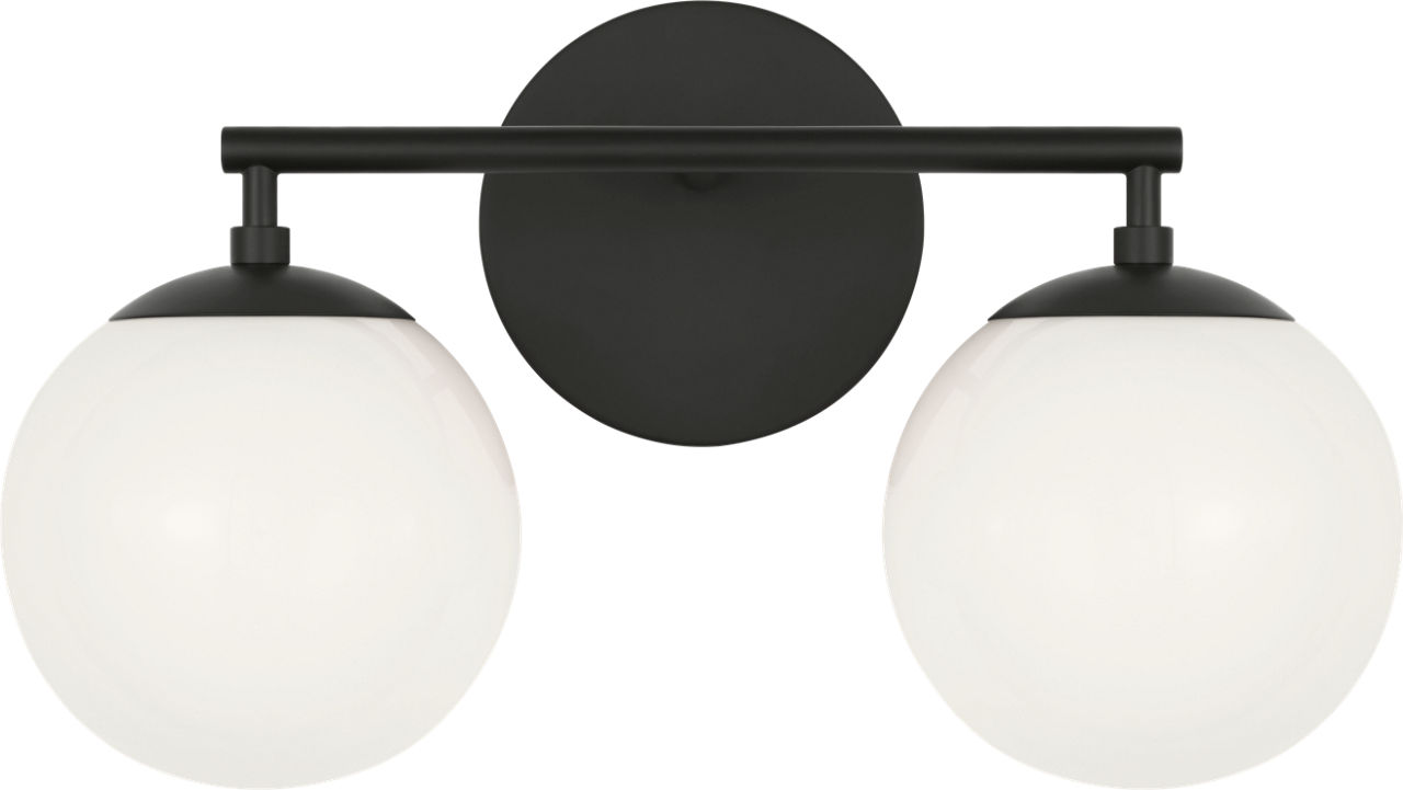 Nube Two Light Vanity in Midnight Black Bulb(s) Not Included