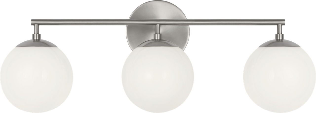 Nube Three Light Vanity in Brushed Nickel Bulb(s) Not Included