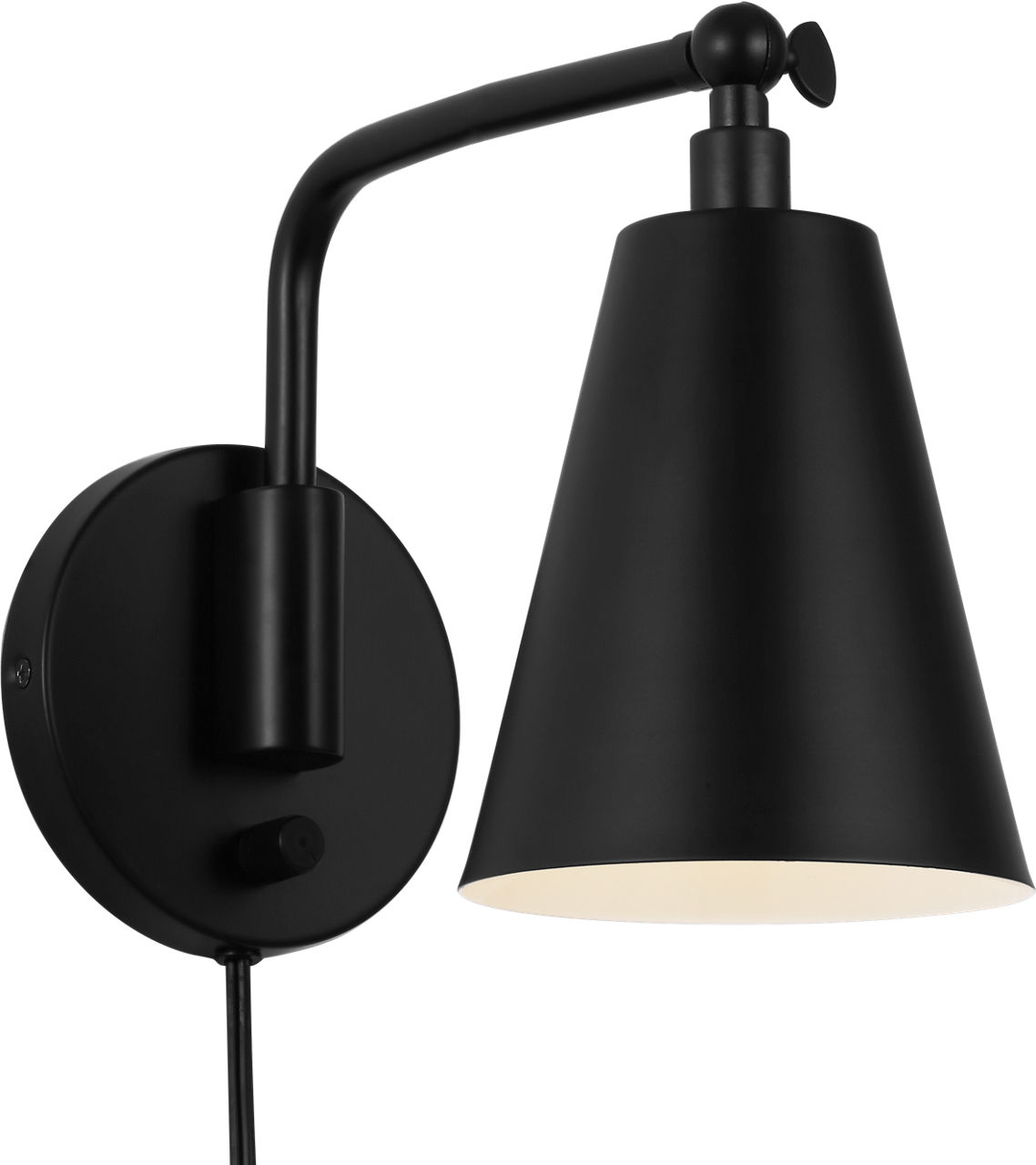 Drae One Light Task Sconce in Midnight Black Bulb(s) Included