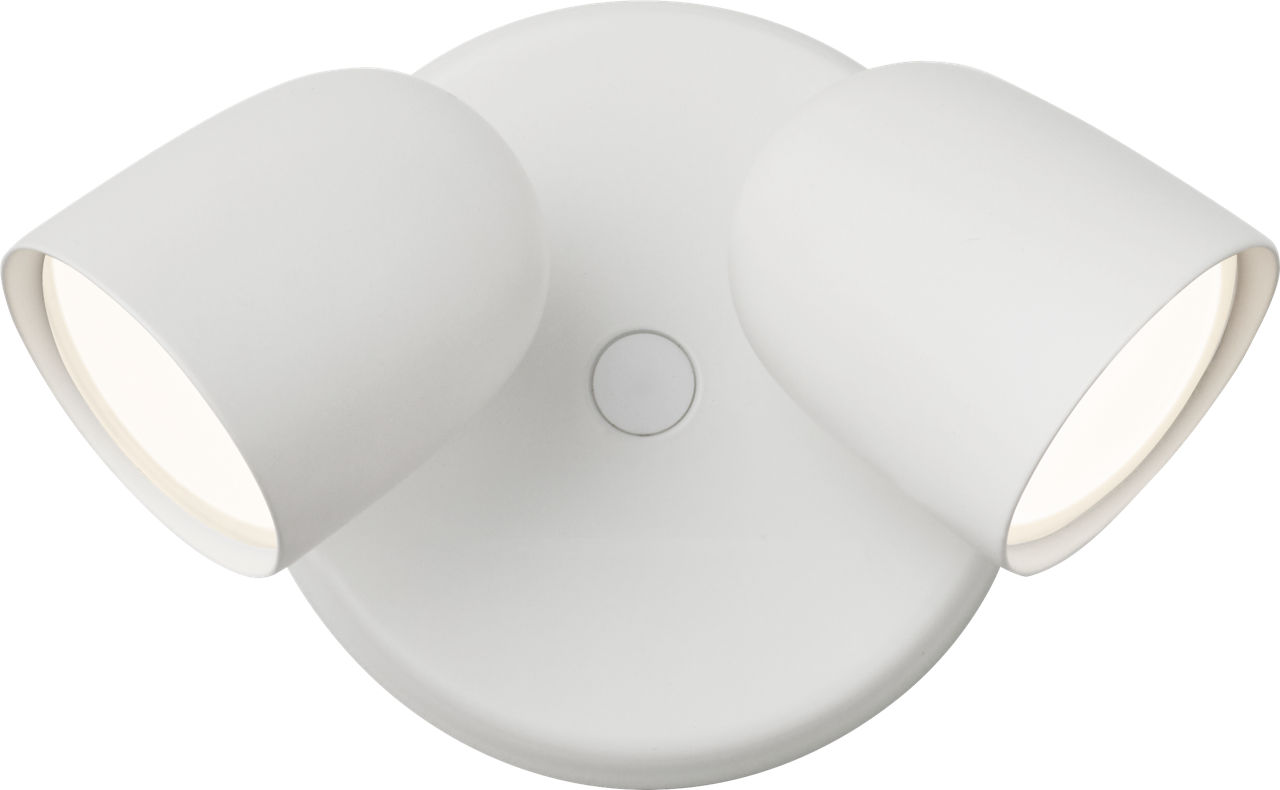 Haven 2-Head Outdoor Flood Light in White 3CCT Standard