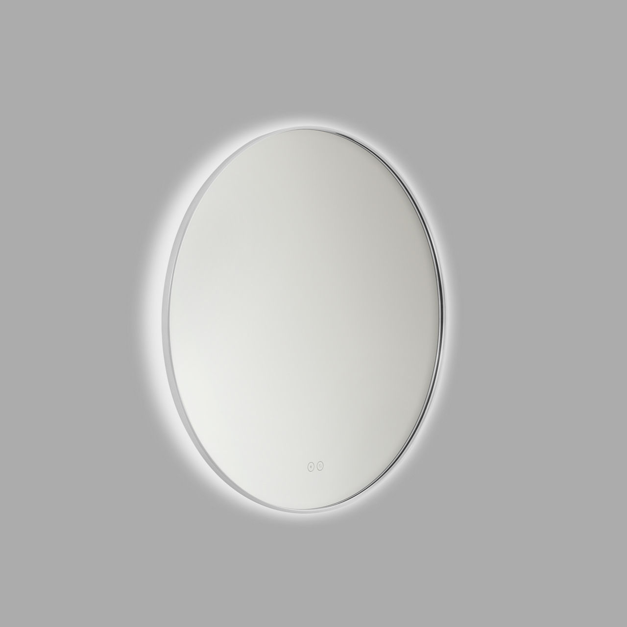 Cadre Round Mirror 30" x 30" Chrome