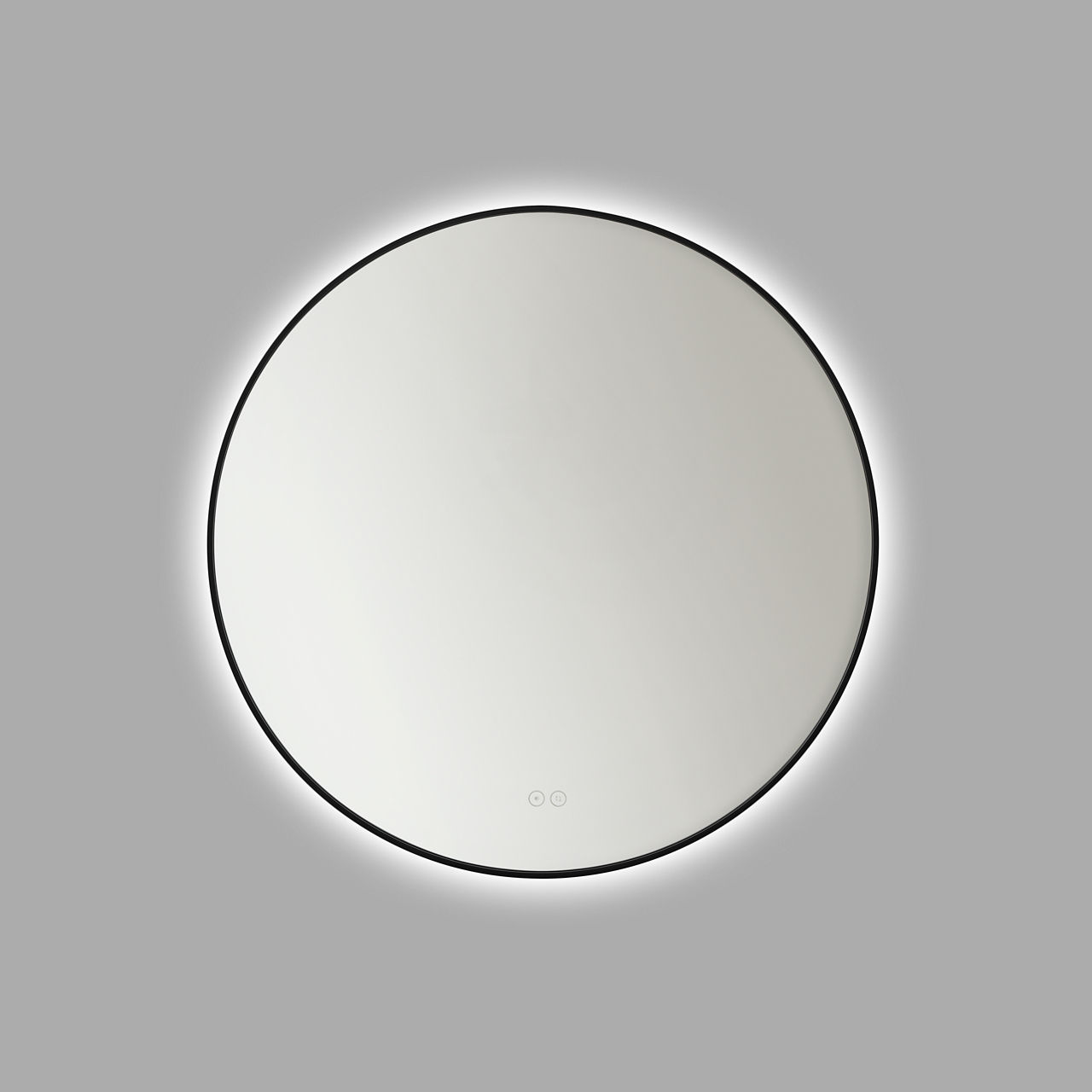 Cadre Round Mirror 30" x 30" Midnight Black