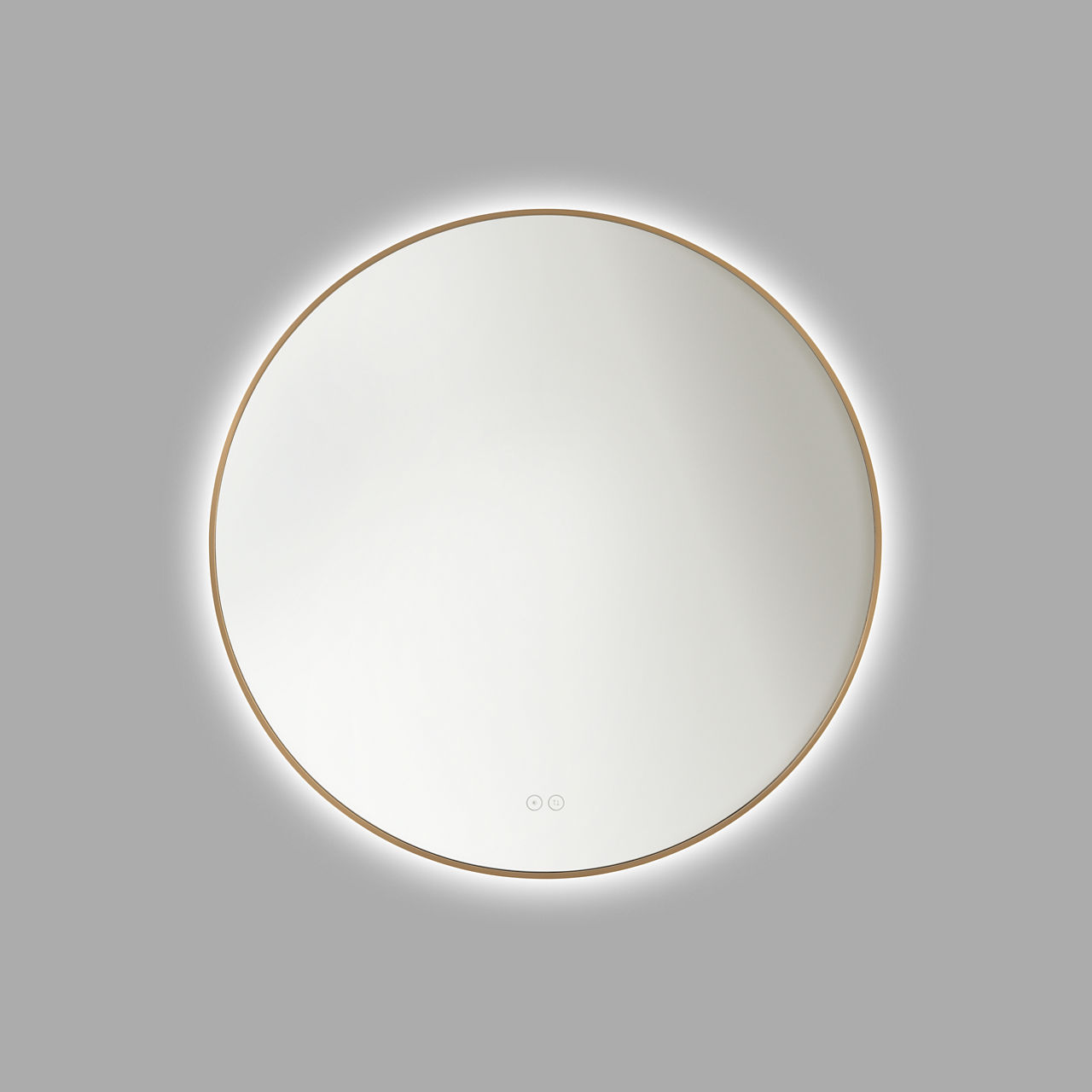 Cadre Round Mirror 30" x 30" Satin Brass