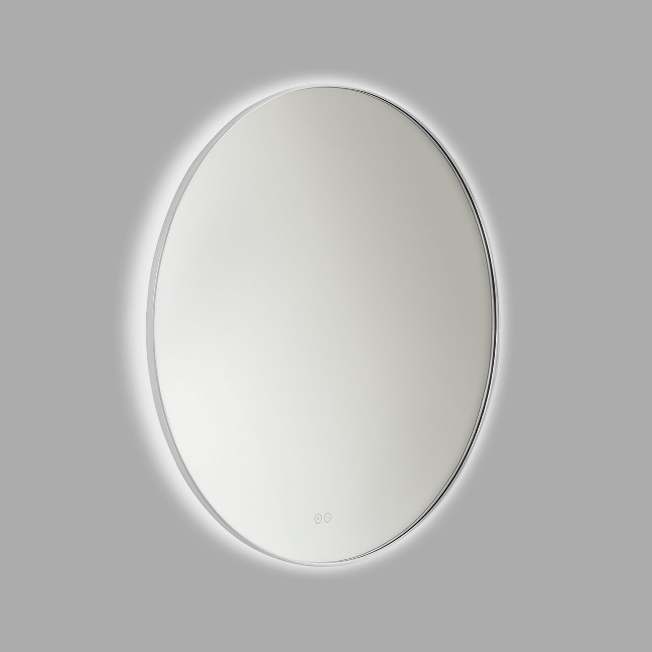 Cadre Round Mirror 36" x 36" Chrome