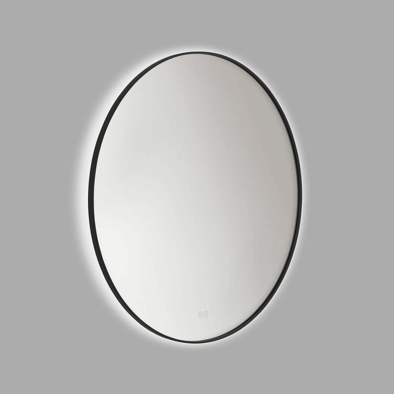 Cadre Round Mirror 36" x 36" Midnight Black