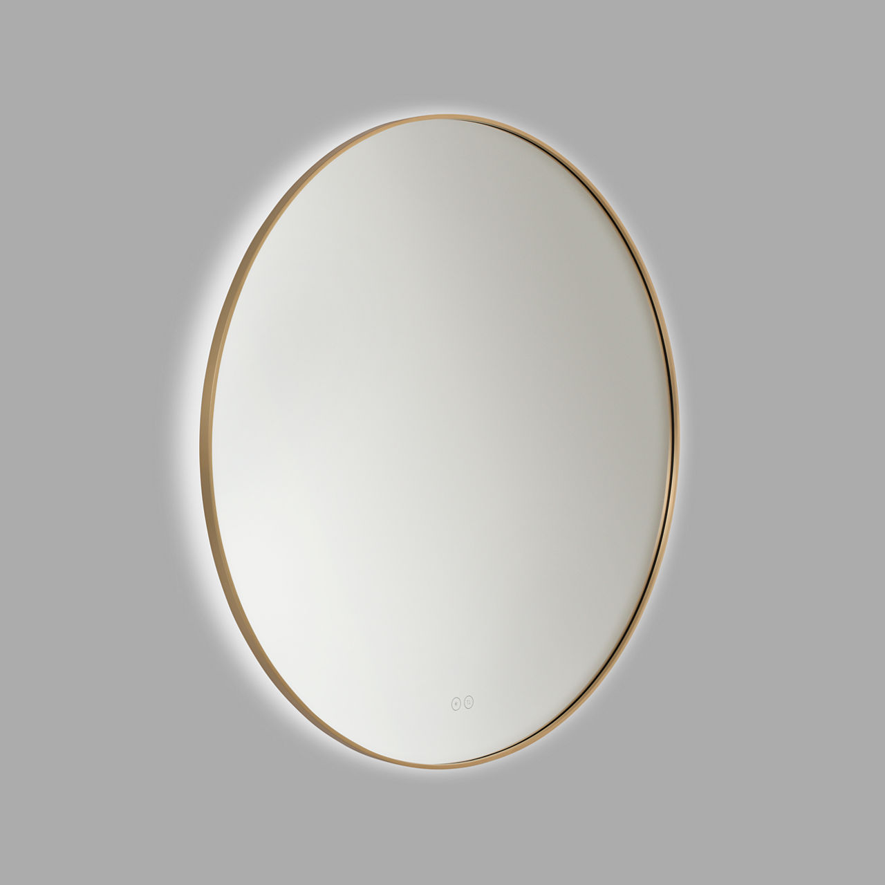 Cadre Round Mirror 36" x 36" Satin Brass