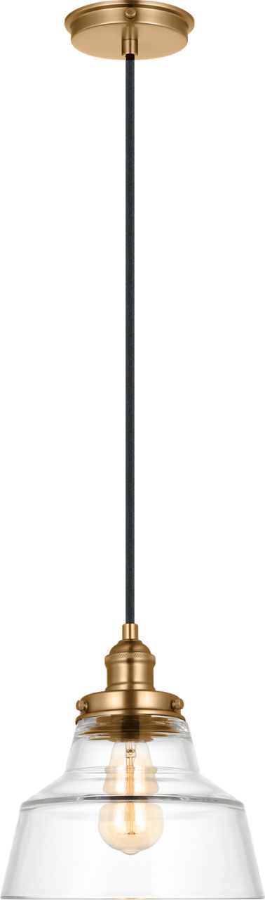 Baskin Chimney Pendant in Satin Brass