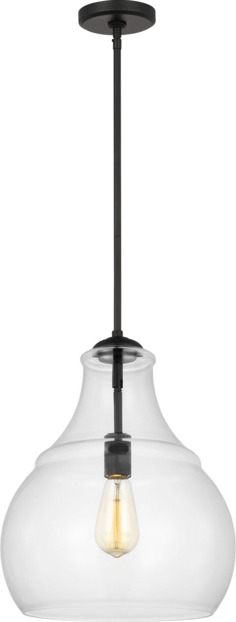 Zola One Light Pendant in Midnight Black