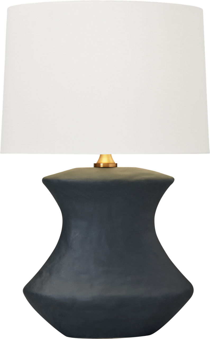 Bone Table Lamp Rough Black Ceramic Bulbs Inc