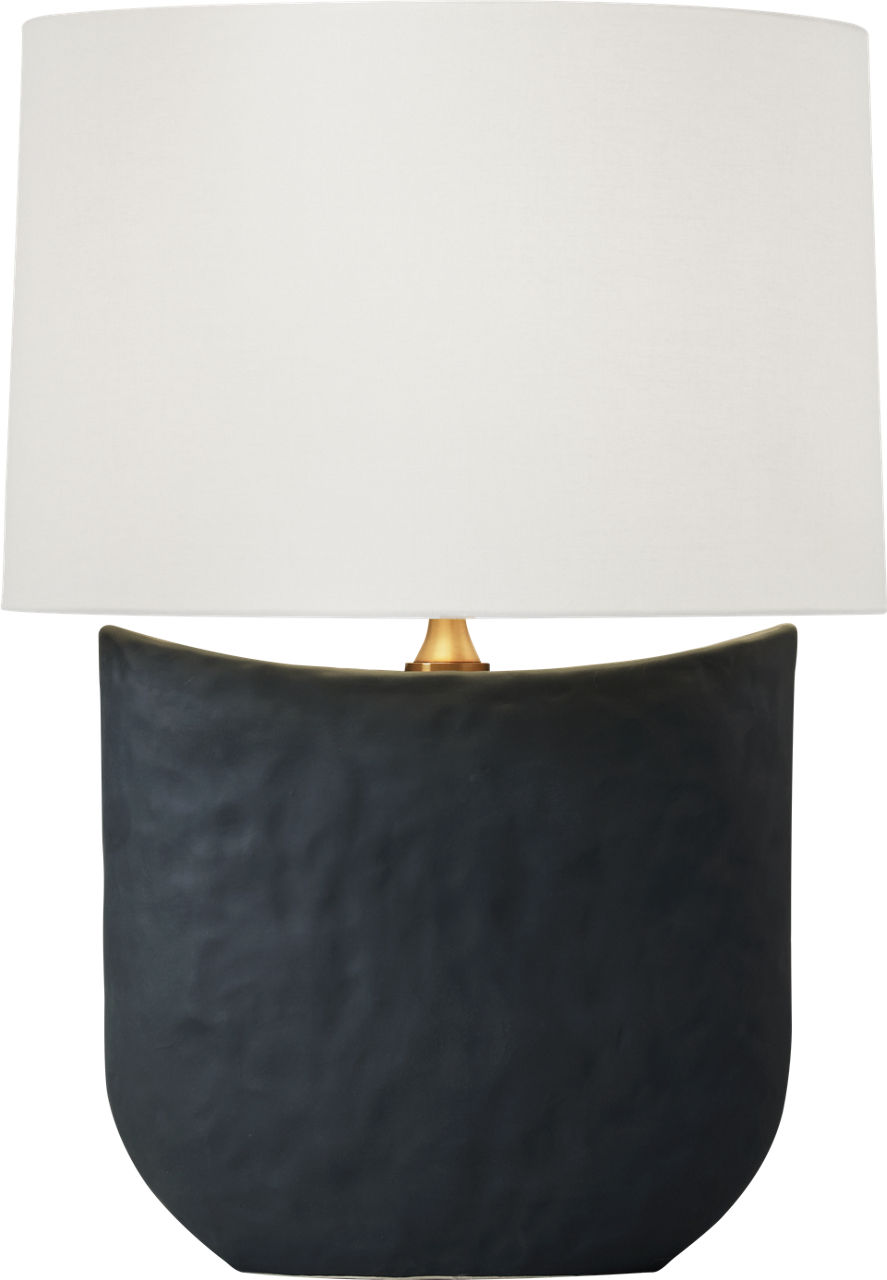 Cenotes Table Lamp Rough Black Ceramic Bulbs Inc