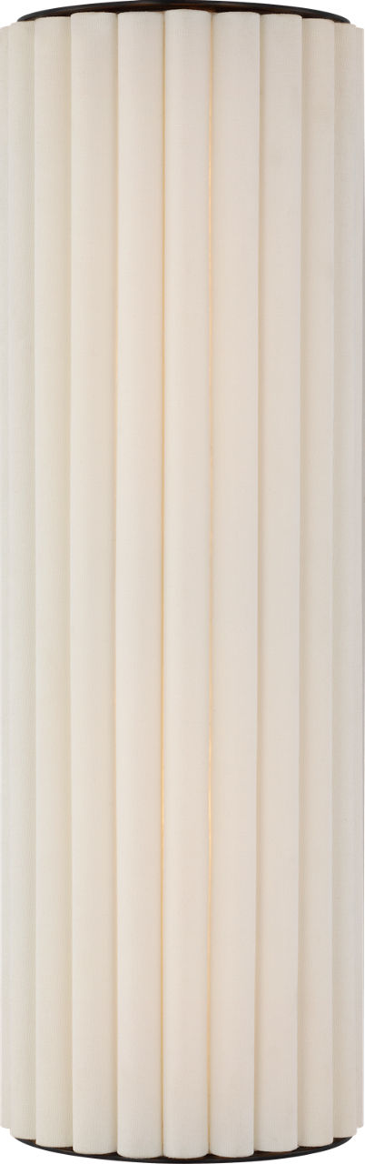 Palati Large Tall Sconce in Bronze with Linen Shade