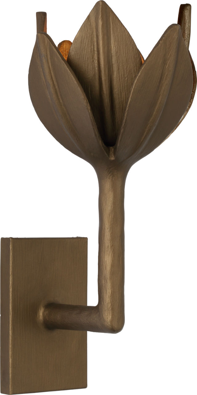 Alberto Small Sconce in Antique Bronze Leaf