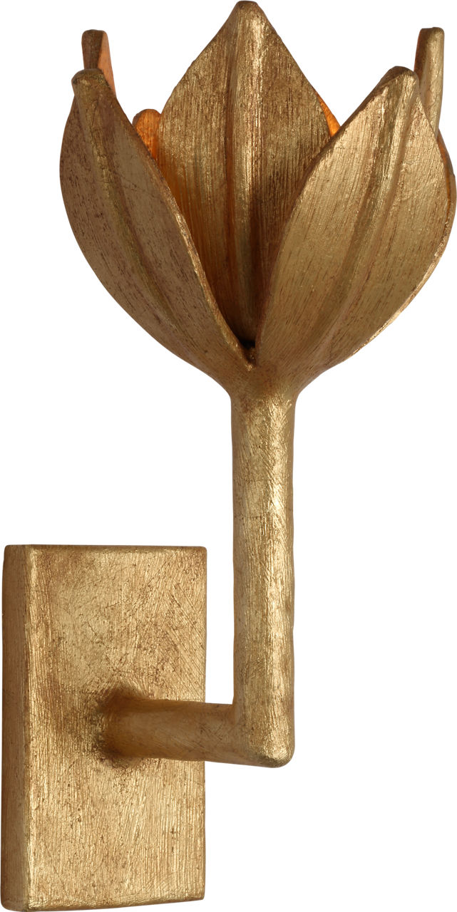 Alberto Small Sconce in Antique Gold Leaf