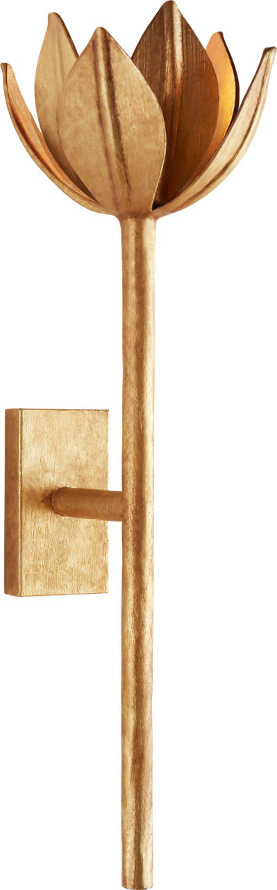 Alberto Medium Sconce in Antique Gold Leaf