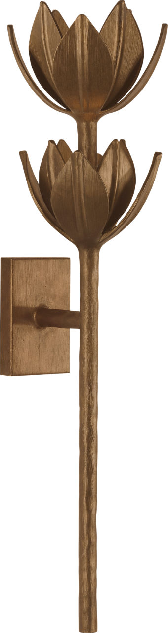 Alberto Large Two Tier Sconce in Antique Bronze Leaf