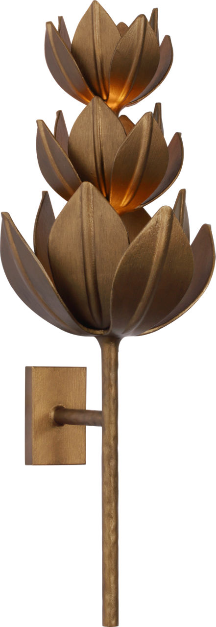 Alberto Extra Large Three Tier Sconce in Antique Bronze Leaf