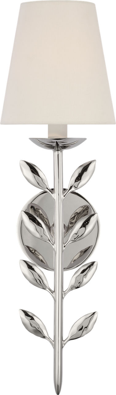 Avery 20" Sconce Polished Nickel with Linen Shade