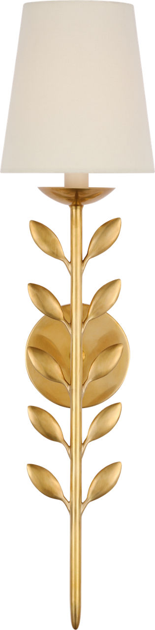 Avery 26" Sconce Hand-Rubbed Antique Brass with Linen Shade