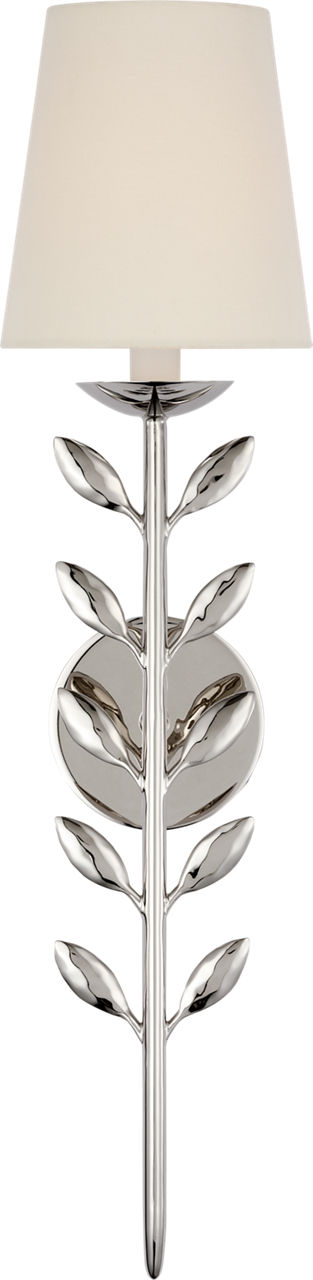 Avery 26" Sconce Polished Nickel with Linen Shade