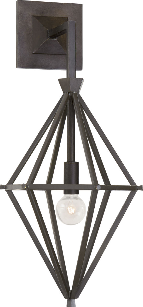 Afton Single Sconce in Aged Iron