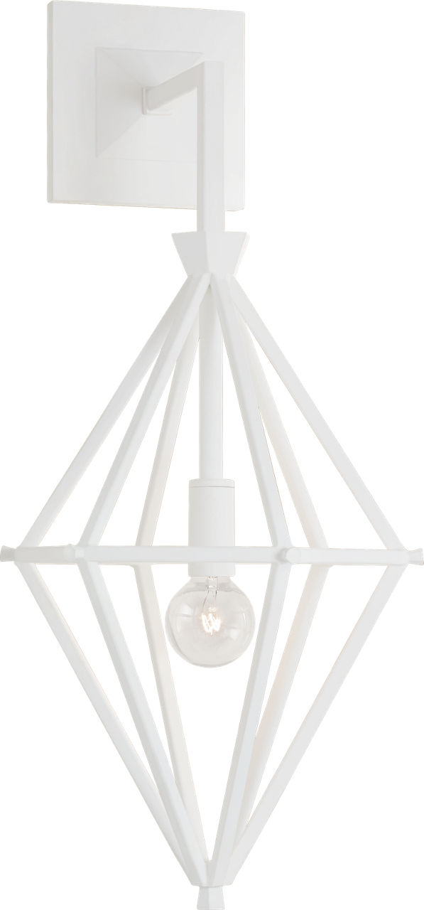Afton Single Sconce in Plaster White