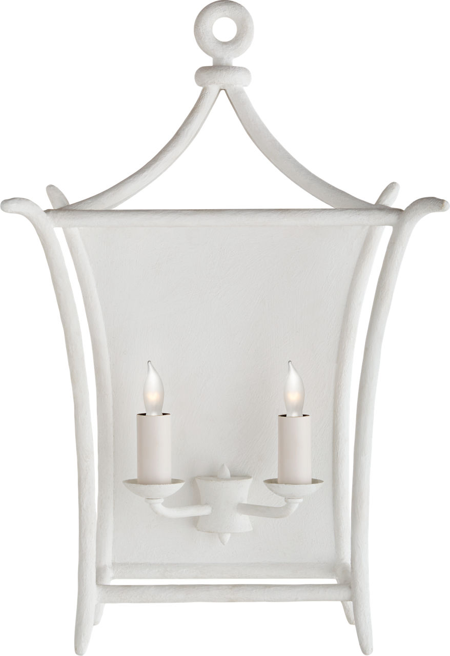 Aria Large Wall Lantern in Plaster White