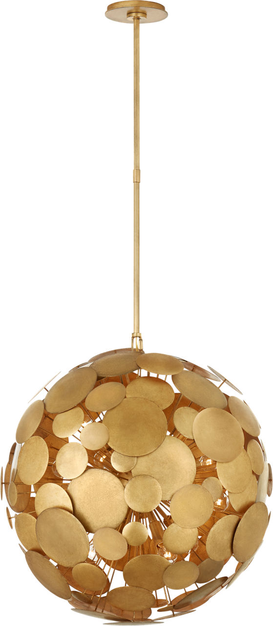 Luna Medium Chandelier in Gilded Iron