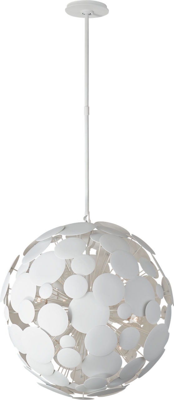 Luna Medium Chandelier in Matte White