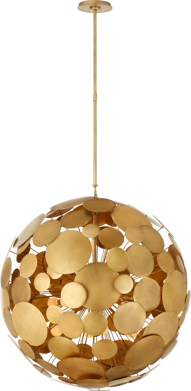 Luna Large Chandelier in Gilded Iron