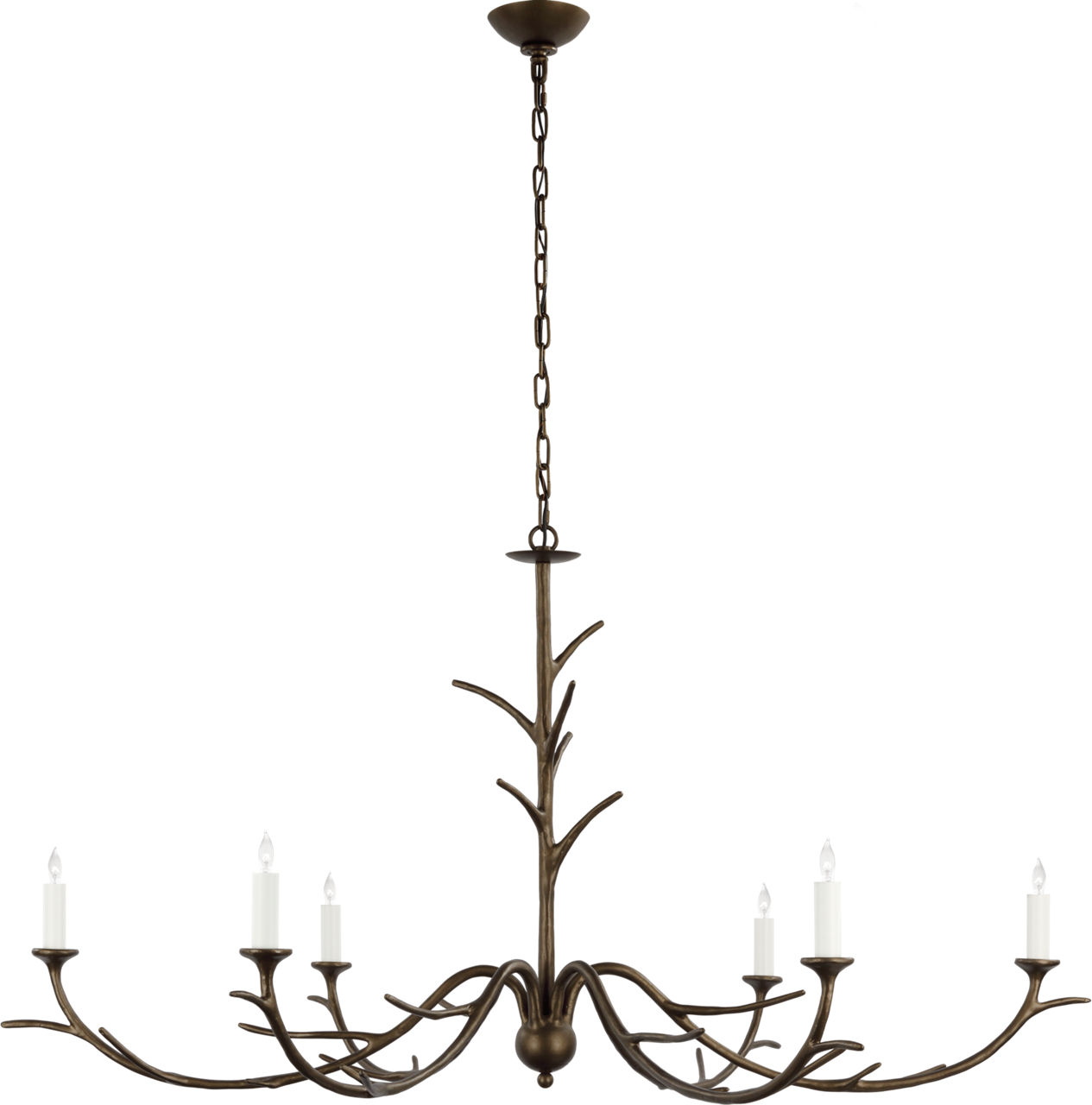 Iberia Large Chandelier in Antique Bronze Leaf
