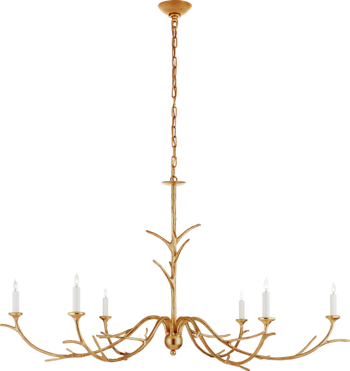 Iberia Large Chandelier in Antique Gold Leaf