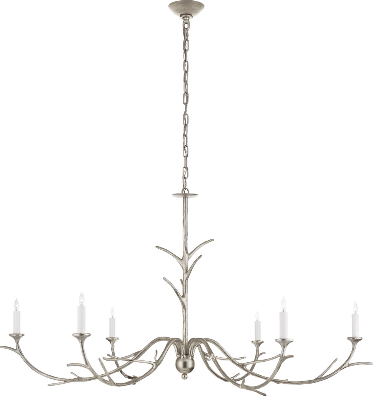 Iberia Large Chandelier in Burnished Silver Leaf