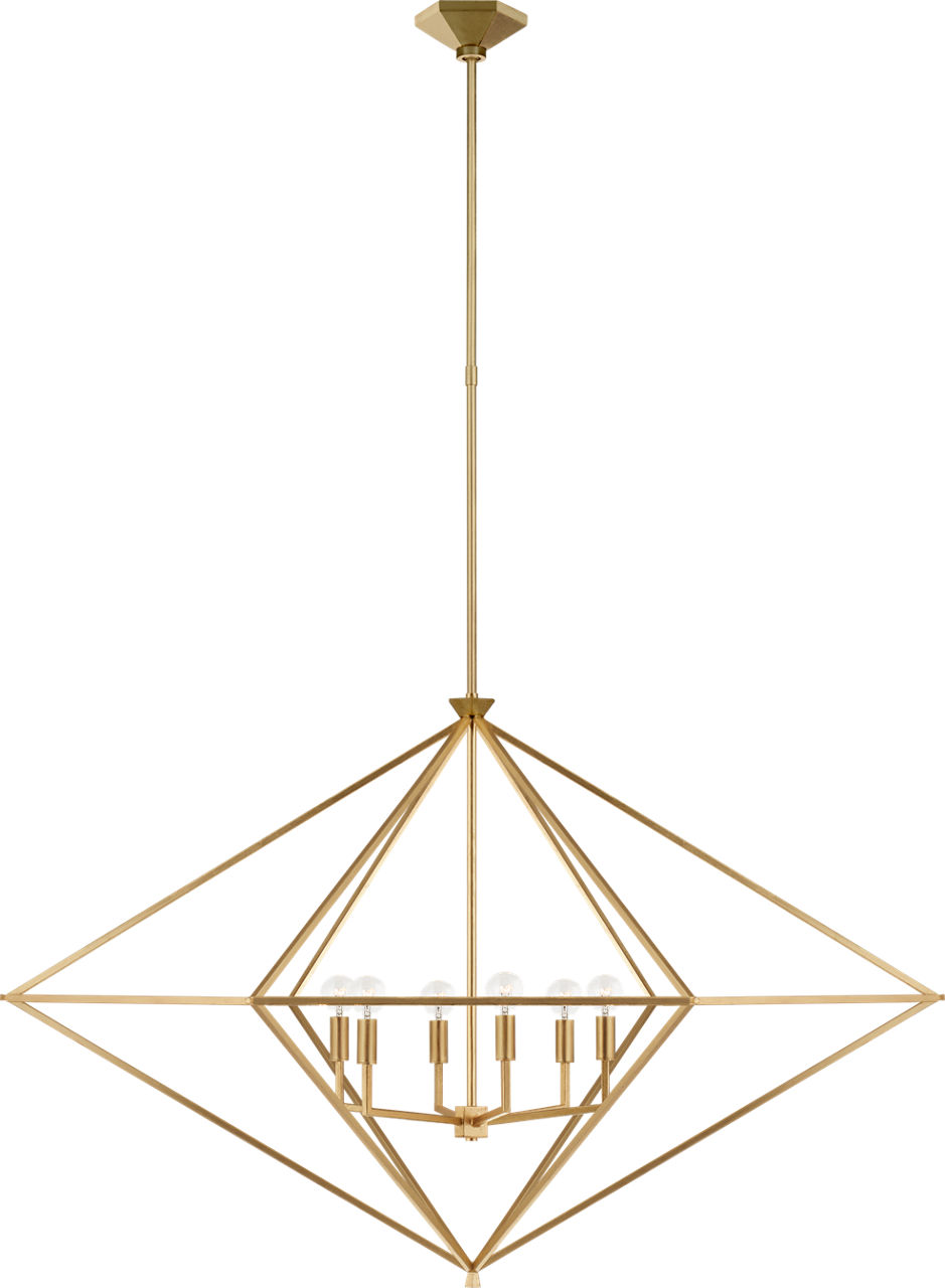 Afton Grande Linear Lantern in Gild