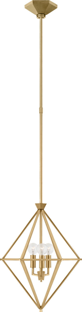 Afton Petite Elongated Lantern in Gild